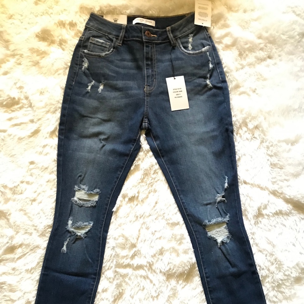Encore blue ripped jeans